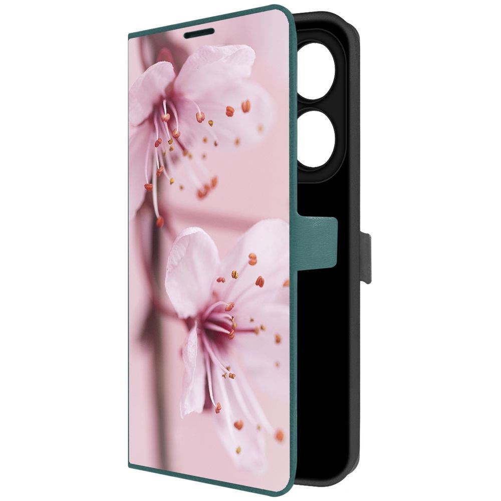 

Чехол-книжка Krutoff Eco Book для INFINIX Smart 8 Весна (зелёный опал), Зеленый