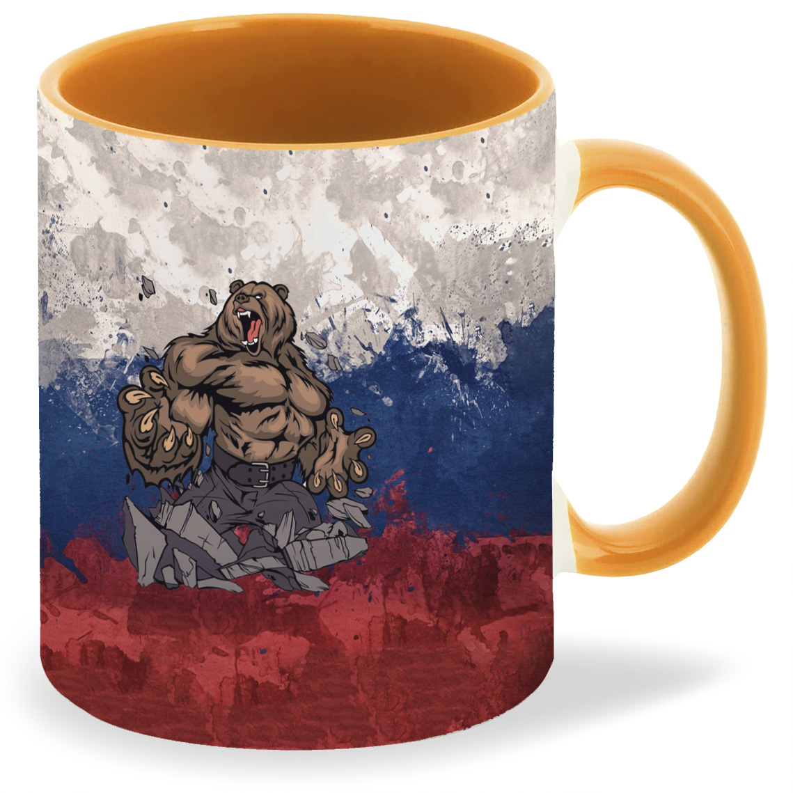 

Кружка CoolPodarok Флаг России и сильный медведь, Флаг России и сильный медведь