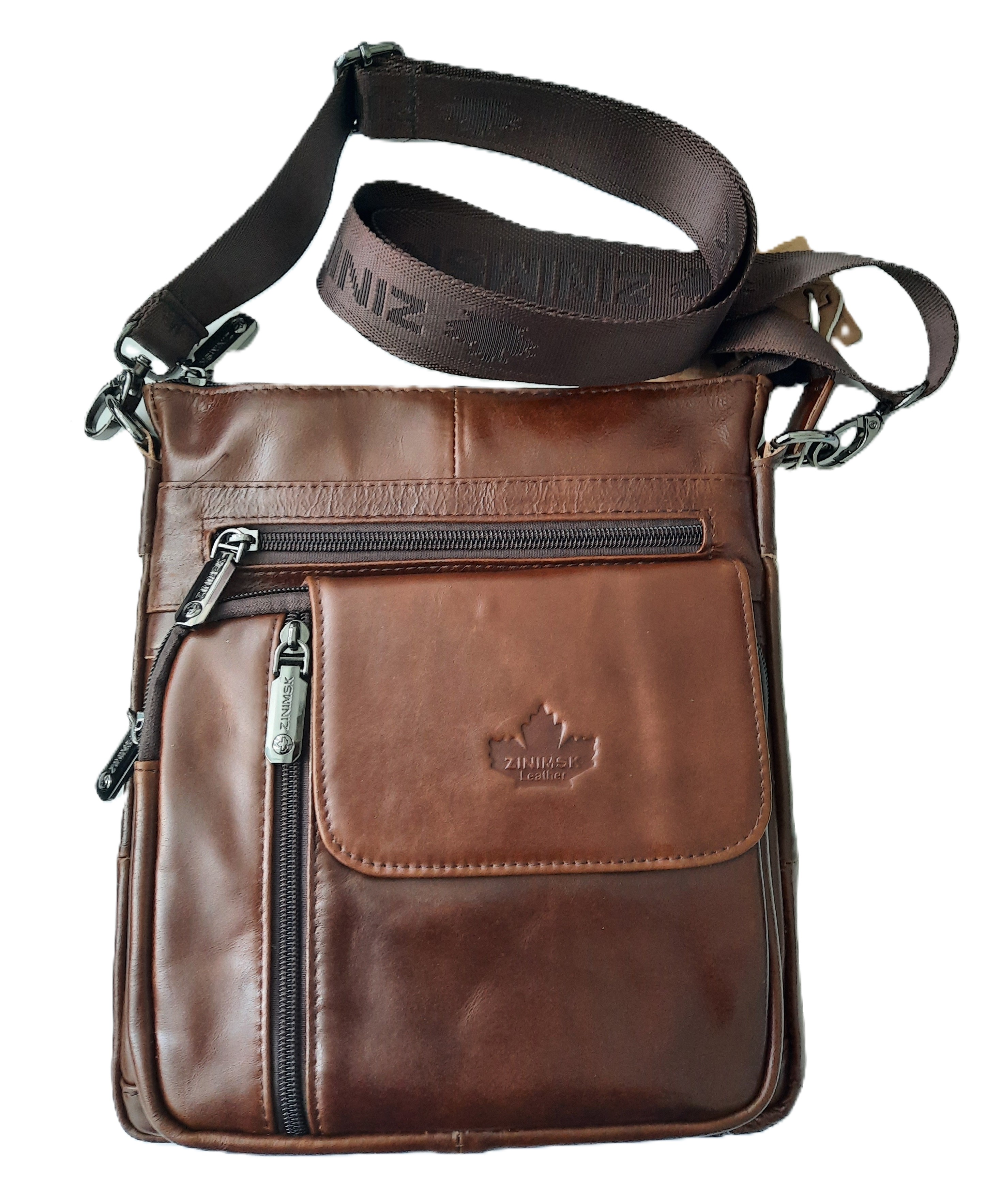 Сумка мужская ZINIMSK ZM02, коричневый