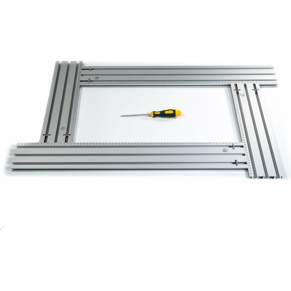 

GlobalTOOLS Фрезерный шаблон 400x700 мм, KT RJ400700, 4,4 кг. GT-007-114-0004, Серебристый