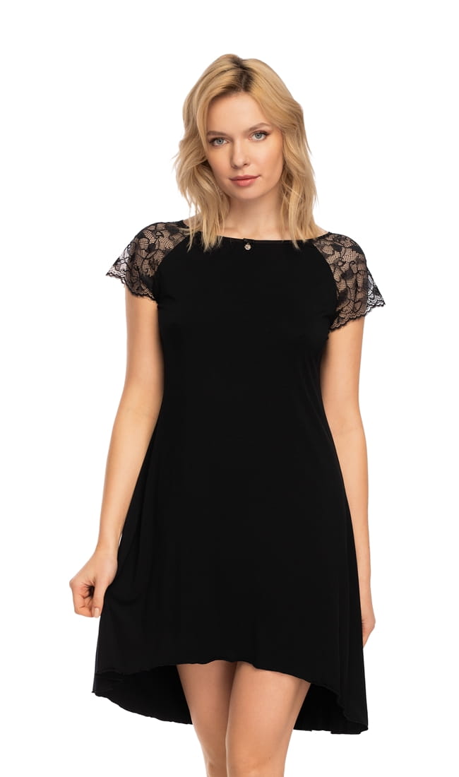 Ночная сорочка женская Nipplex Sabrina koszulka черная M