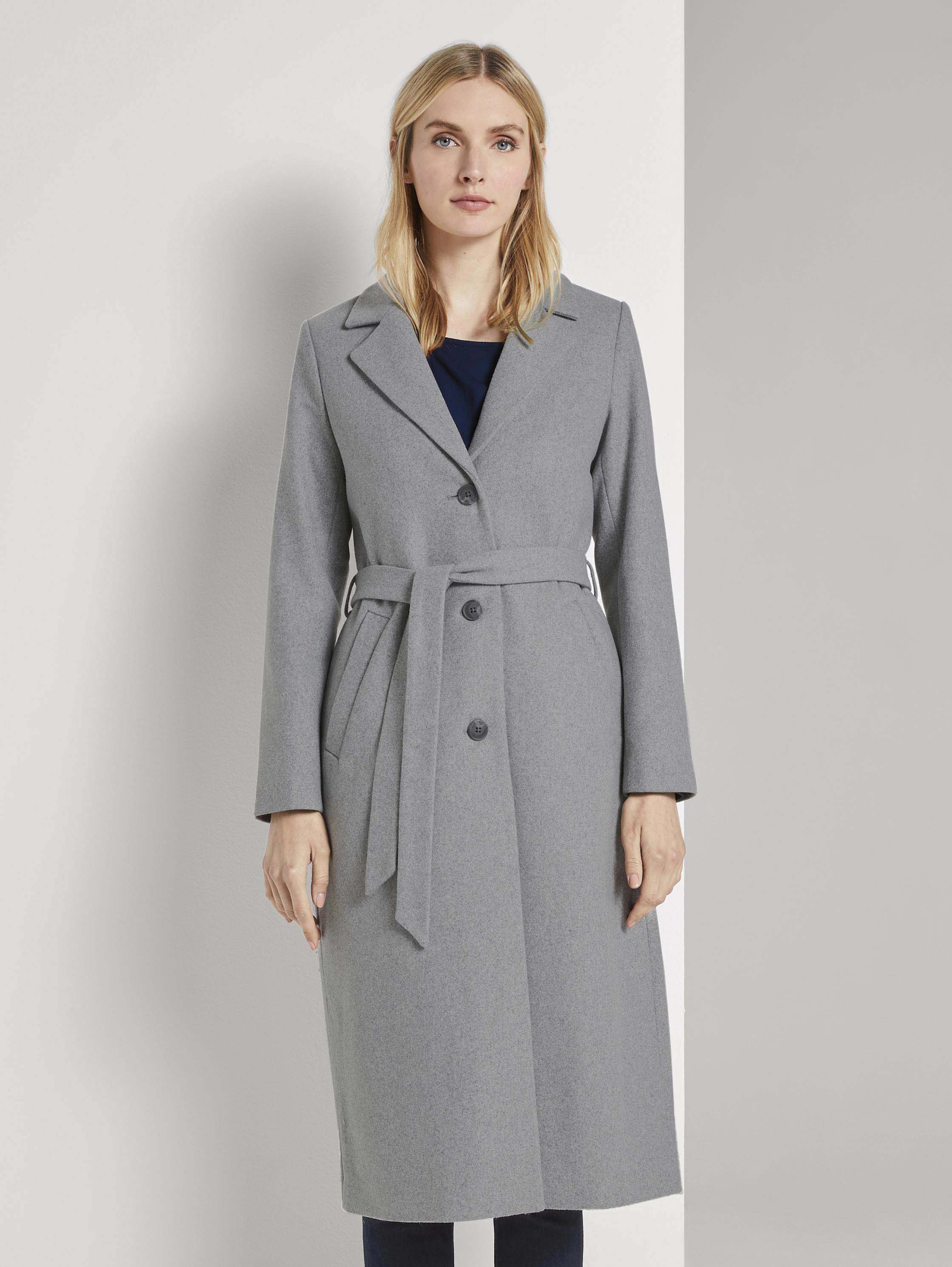 

Пальто женское TOM TAILOR 1021328 серое XXL, 1021328