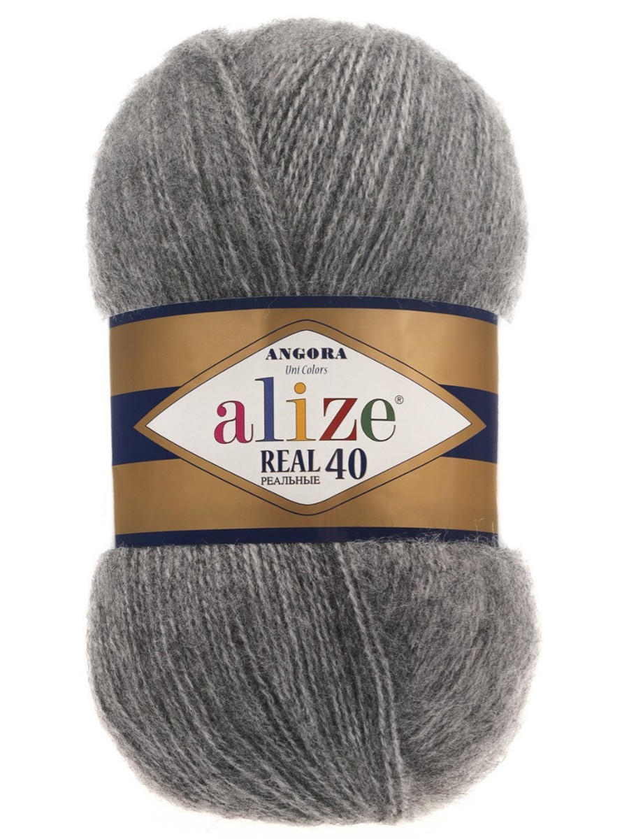 

Пряжа ALIZE "Angora real 40", 480 мх100 г, 182 серый меланж, "Angora real 40", 480 мх100 г, 182 серый меланж