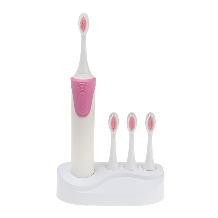 Электрическая зубная щётка Luazon LP-009, вибрационная, 8500 дв/мин, 4 насадки, 2хАА,розов электрическая зубная щётка luazon lp 009 вибрационная 8500 дв мин 4 насадки 2хаа розовая