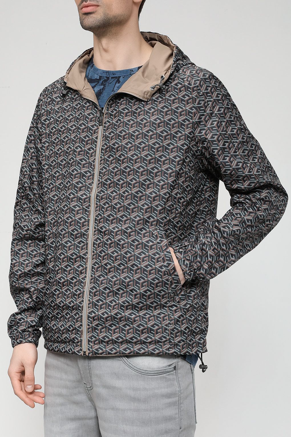 

Куртка мужская Guess M3GL12 WFB42 коричневая XL, Коричневый, M3GL12 WFB42