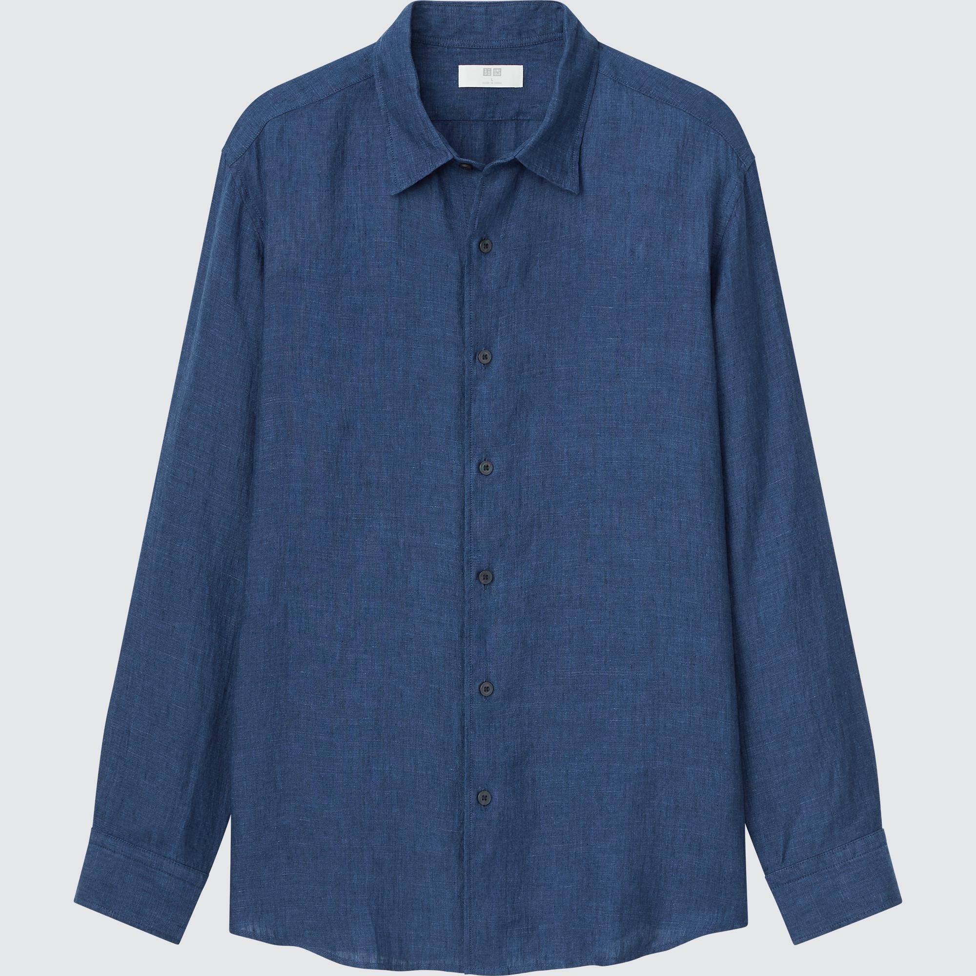 

Рубашка мужская UNIQLO 448959COL67 синяя XS (доставка из-за рубежа), 448959COL67