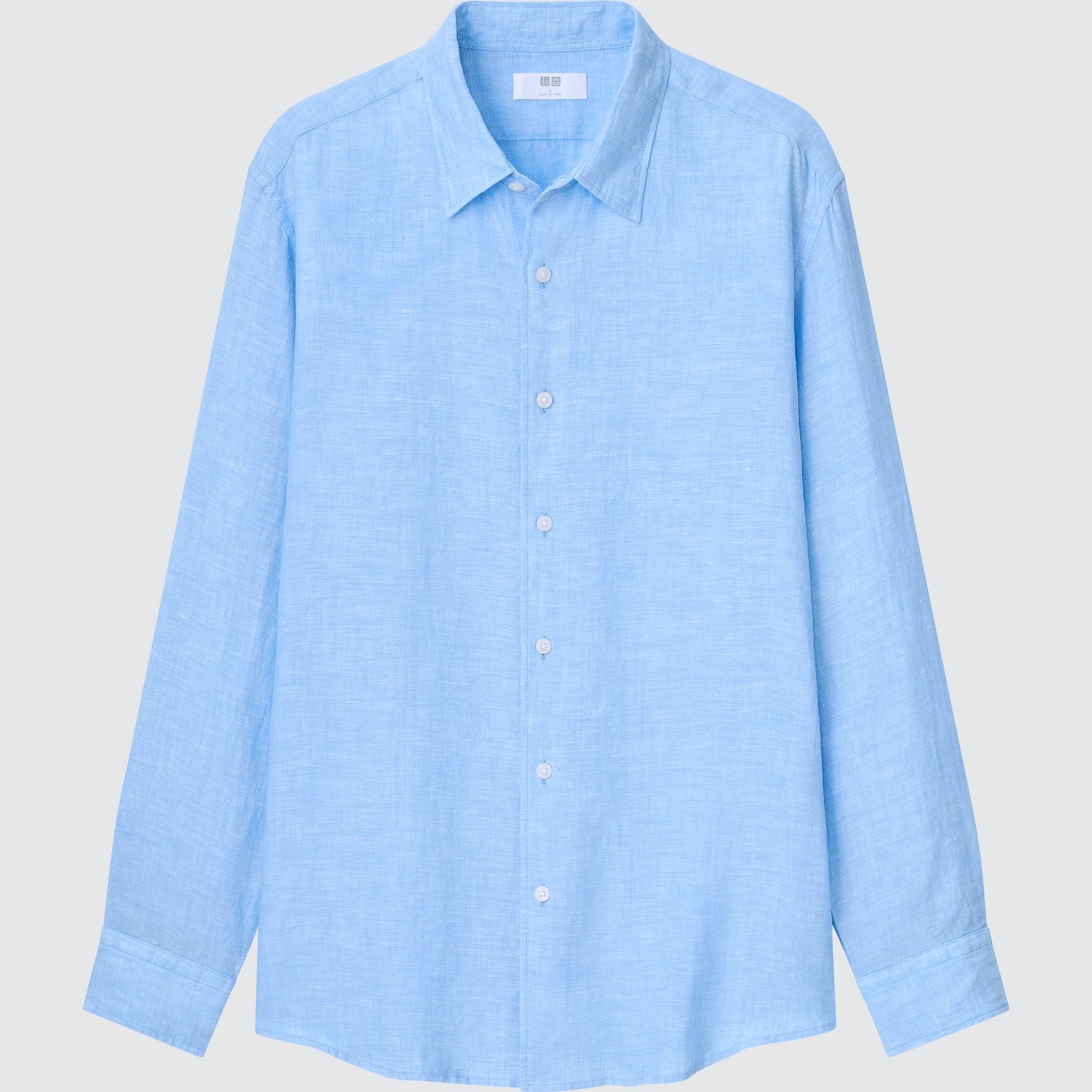 

Рубашка мужская UNIQLO 448959COL63 синяя M (доставка из-за рубежа), 448959COL63