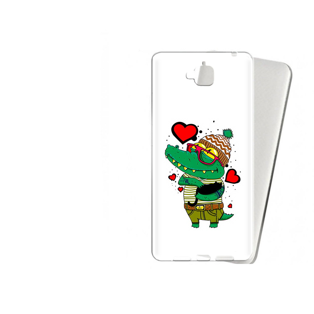 

Чехол MyPads Tocco для Huawei Enjoy 5 Влюбленный крокодил (PT24942.37.48), Прозрачный, Tocco
