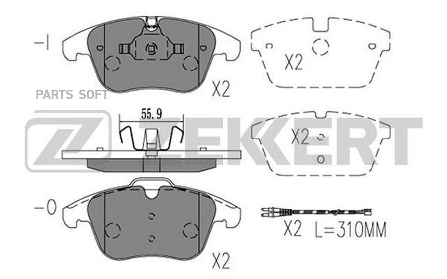 

Тормозные колодки ZEKKERT BS1316