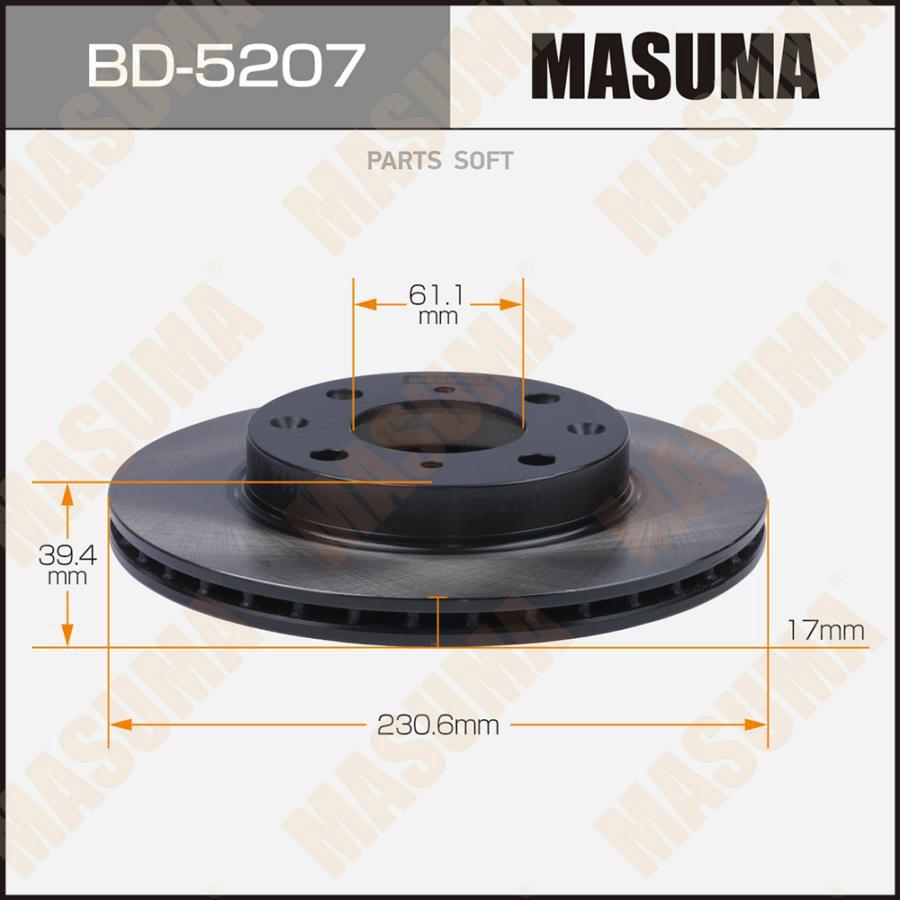 

Тормозной диск Masuma BD5207