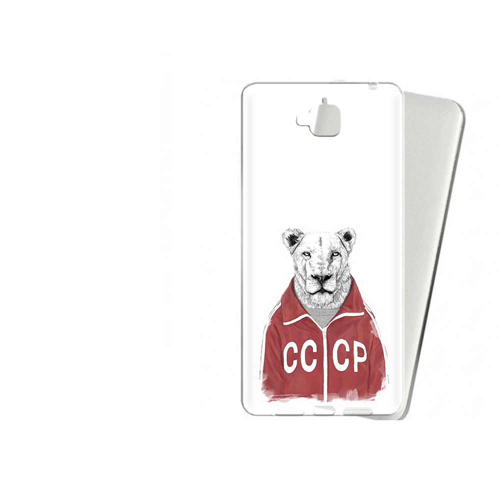 

Чехол MyPads Tocco для Huawei Enjoy 5 львица ссср (PT24942.37.450), Прозрачный, Tocco