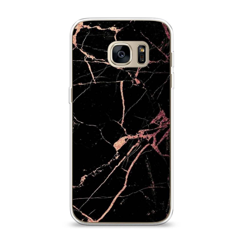 фото Чехол awog "мрамор розовое золото" для samsung galaxy s7