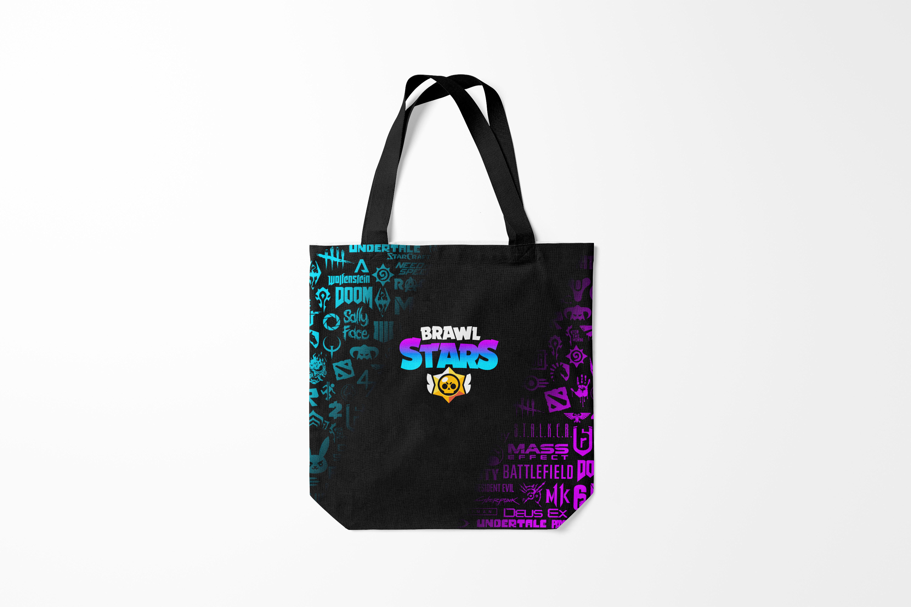 

Сумка шoппер унисекс Burnettie Brawl Stars MR.P., черный; бирюзовый, Brawl Stars MR.P.