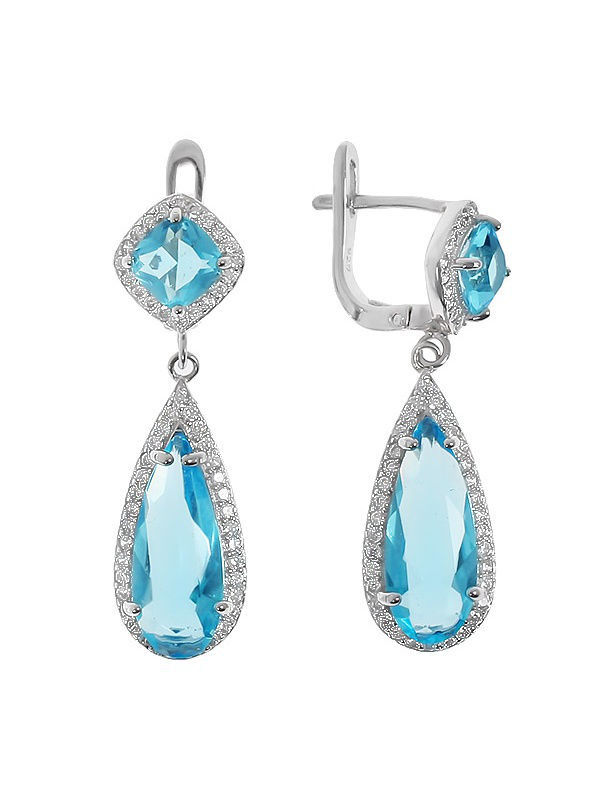 

Серьги из серебра с аквамарином Balex Jewellery 2405935996, 2405935996