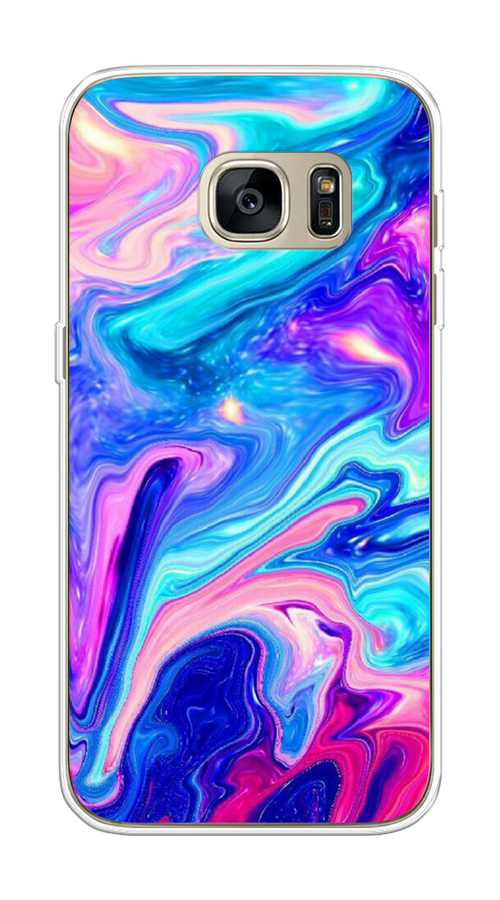 

Чехол Awog на Samsung Galaxy S7 "Потеки краски", Розовый, 24550-10