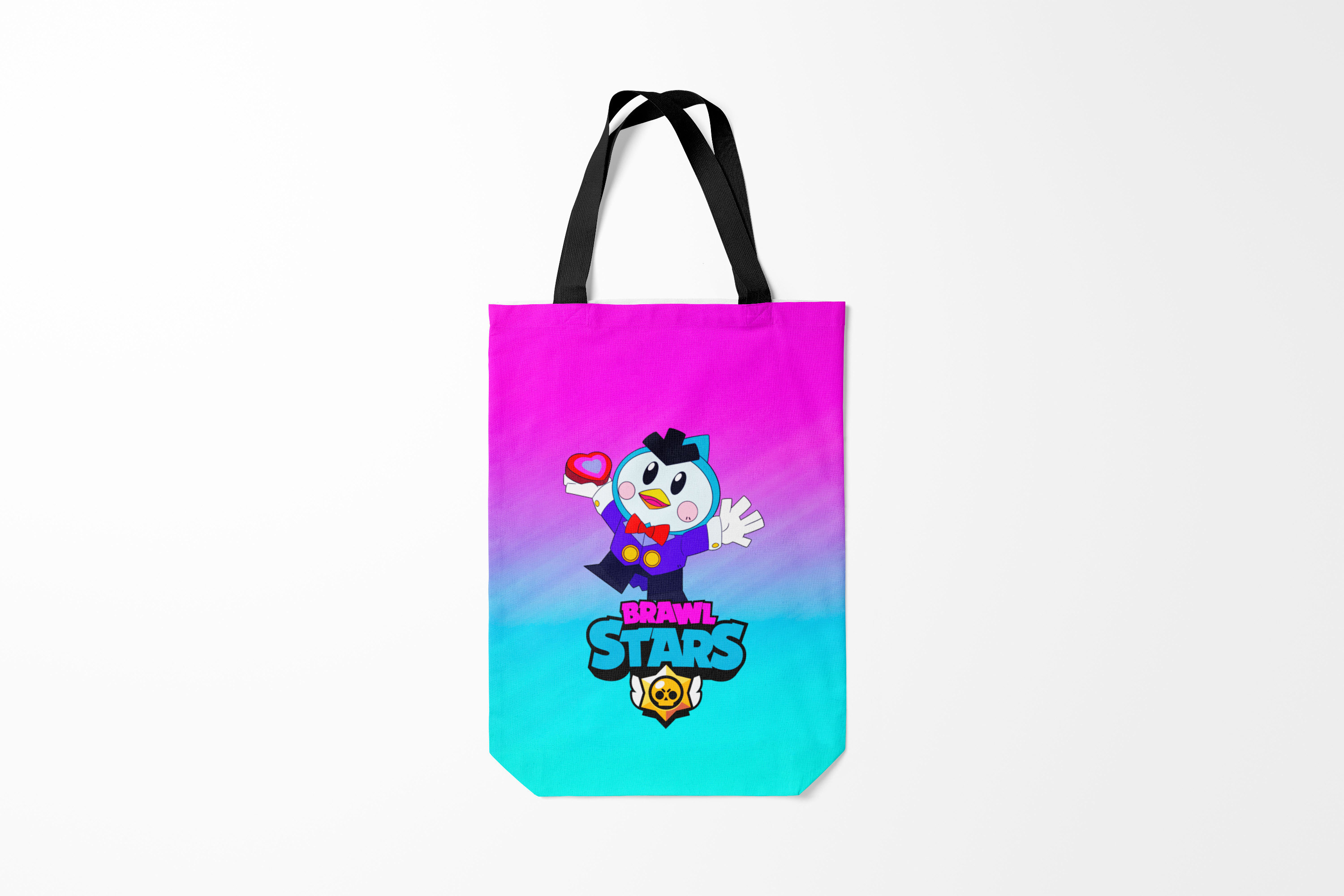 

Сумка шoппер унисекс Burnettie Brawl Stars MR P, черный; голубой, Brawl Stars MR P