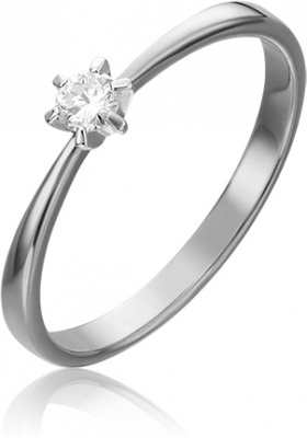 

Кольцо помолвочное из золота р. 16,5 PLATINA jewelry 01-0452-00-101-1120-30, бриллиант, 01-0452-00-101-1120-30