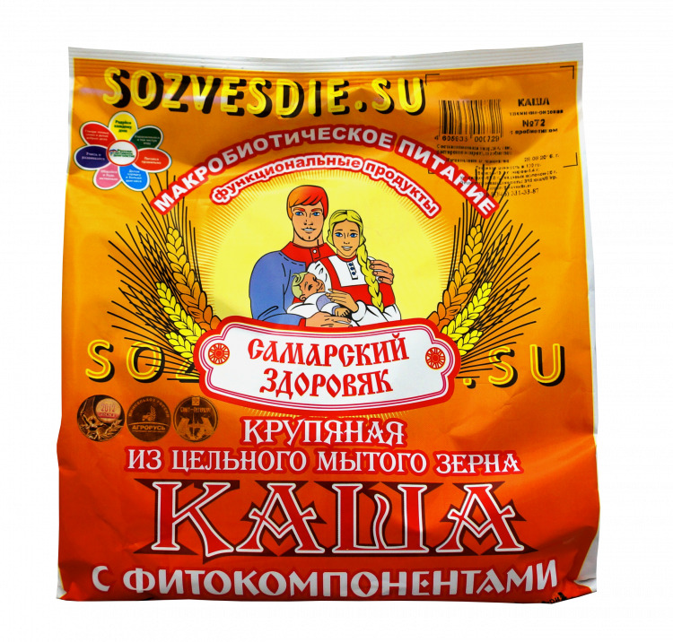 Каша Самарский здоровяк №15 пшеничная с чесноком, имбирём и дигидрокверцетином, 250 г