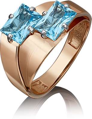 

Кольцо из красного золота с топазом р. 17 PLATINA jewelry 01-5251-00-201-1110-57, 01-5251-00-201-1110-57