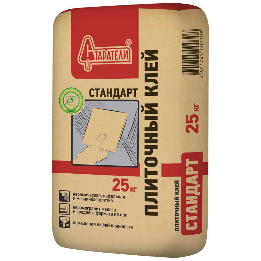

Клей для плитки Старатели Стандарт 25 кг, Серый
