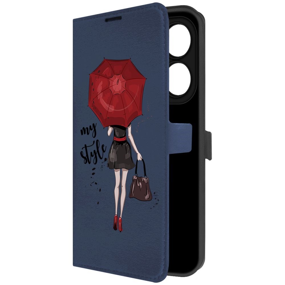 

Чехол-книжка Krutoff Eco Book для INFINIX Smart 8 Мой стиль (синий)