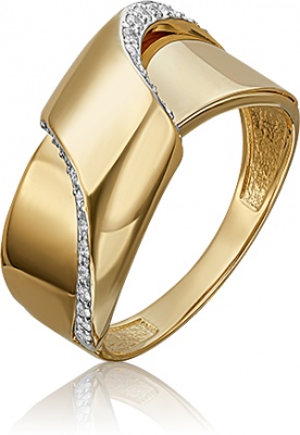 

Кольцо из желтого золота с фианитом р. 18 PLATINA jewelry 01-5425-00-401-1130-23, 01-5425-00-401-1130-23
