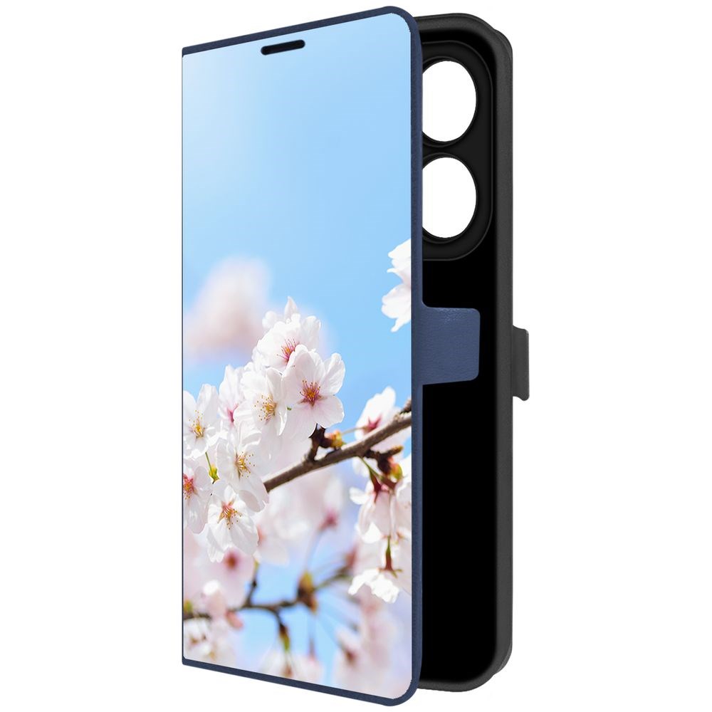 

Чехол-книжка Krutoff Eco Book для INFINIX Smart 8 Цветение (синий)