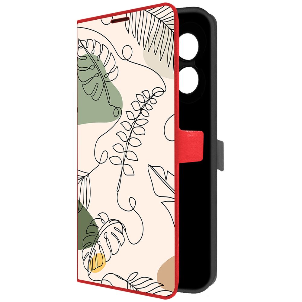 

Чехол-книжка Krutoff Eco Book для Oppo A18 Линия весны (красный)
