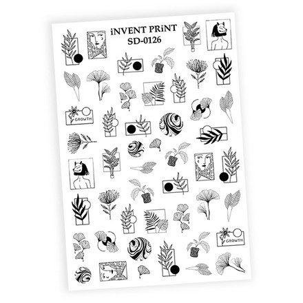

Слайдер-дизайн iNVENT PRiNT «Веточки. Листья. Цветы» №SD-126, Черный, №SD-126