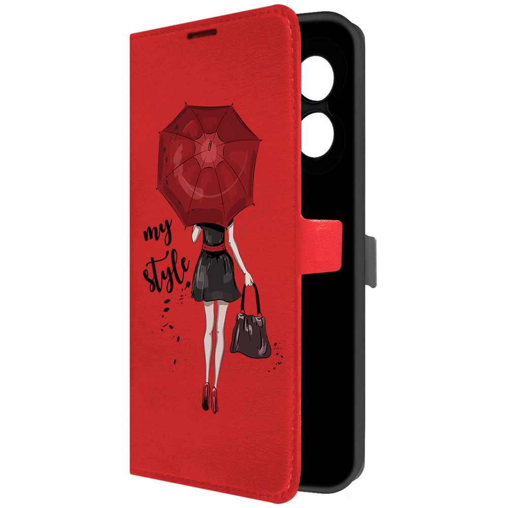 

Чехол-книжка Krutoff Eco Book для Oppo A18 Мой стиль (красный)
