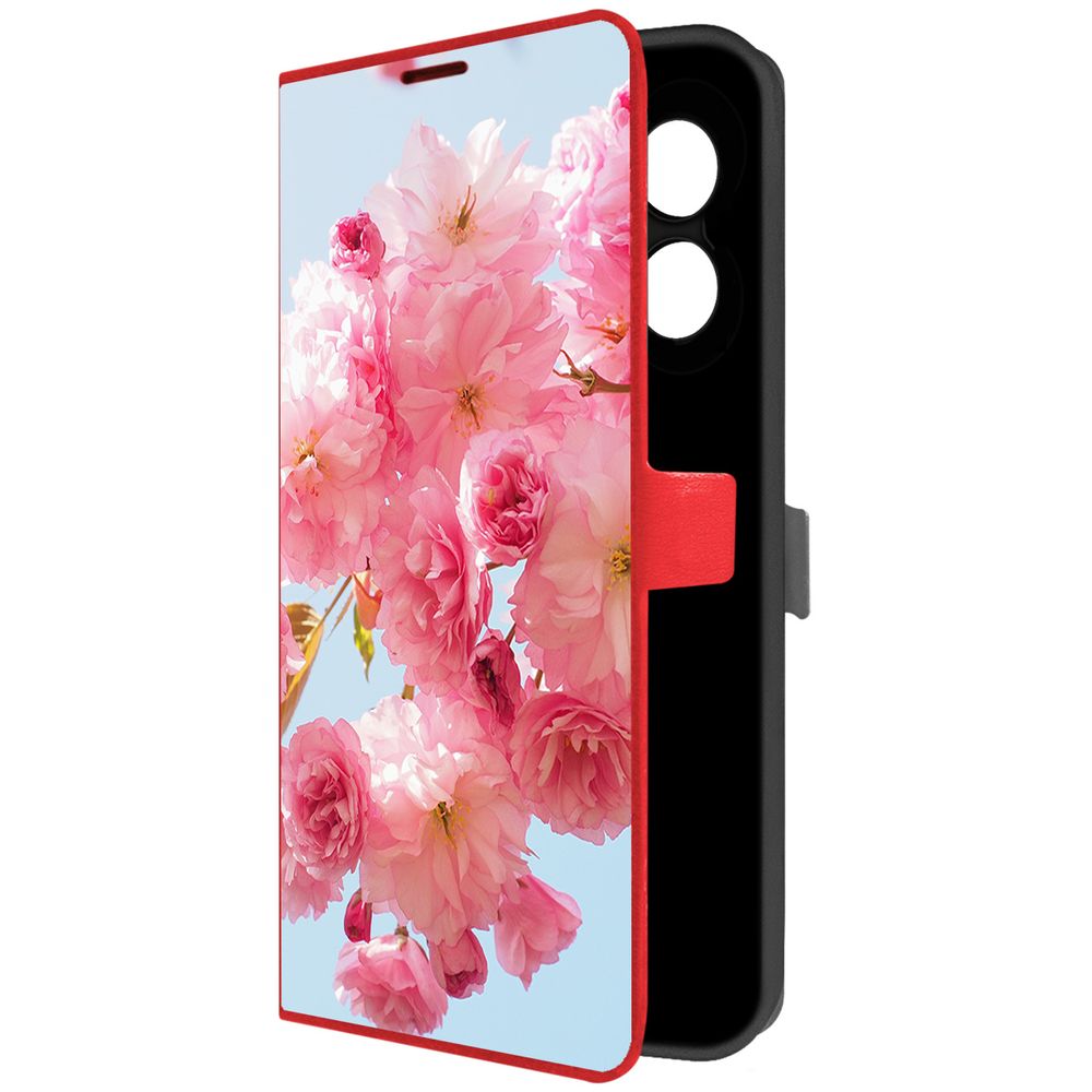

Чехол-книжка Krutoff Eco Book для Oppo A18 Сакура (красный)