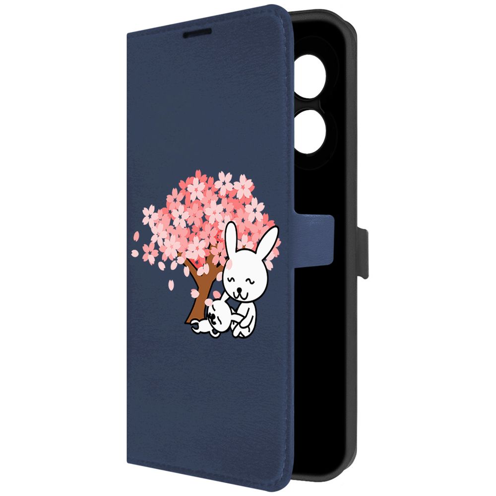 

Чехол-книжка Krutoff Eco Book для Oppo A18 Кролики (синий)