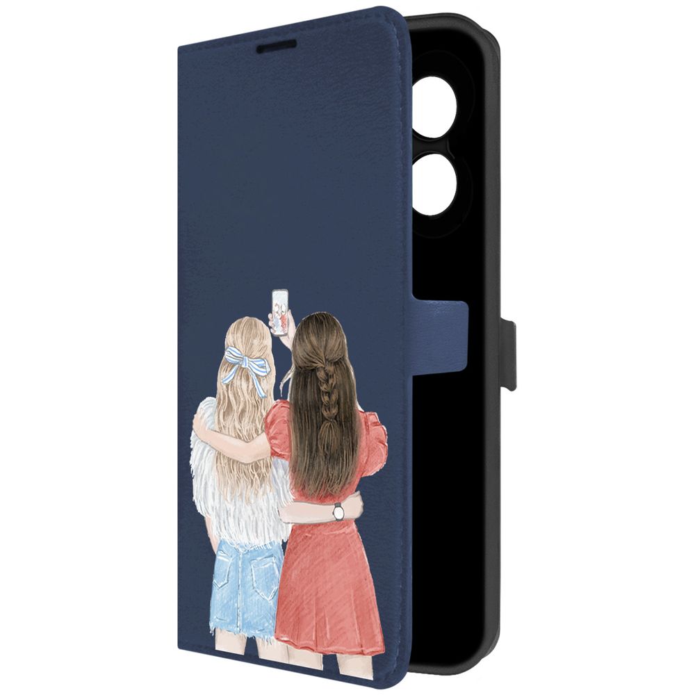 

Чехол-книжка Krutoff Eco Book для Oppo A18 Лучшие подруги (синий)
