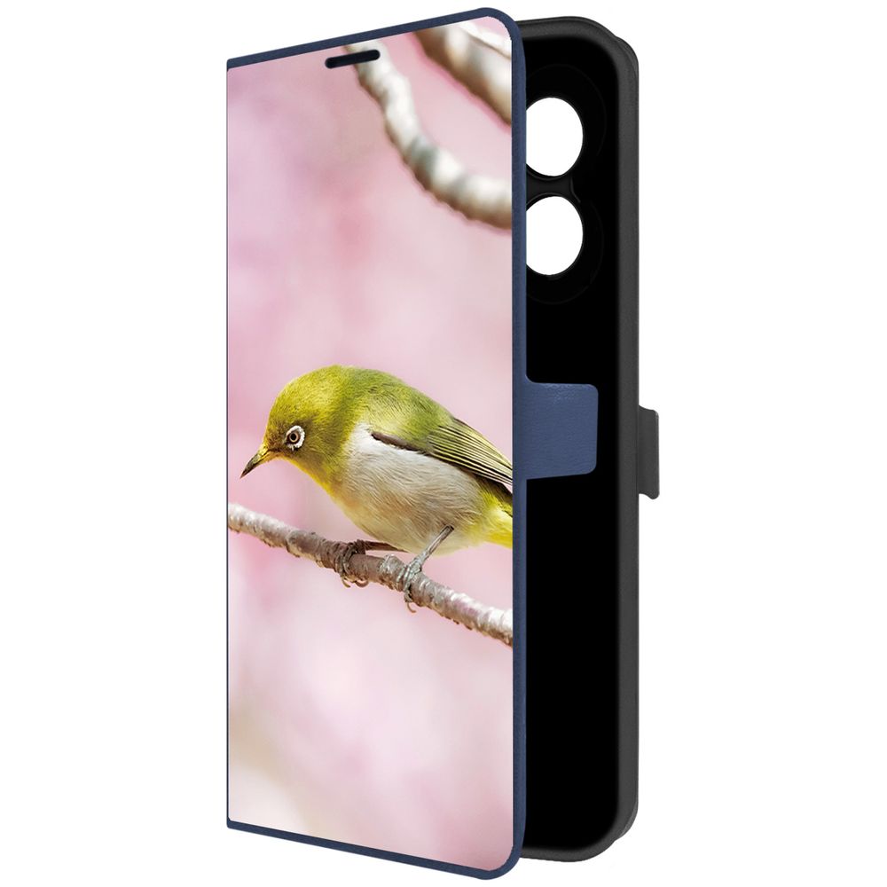 

Чехол-книжка Krutoff Eco Book для Oppo A18 Японская белоглазка (синий)