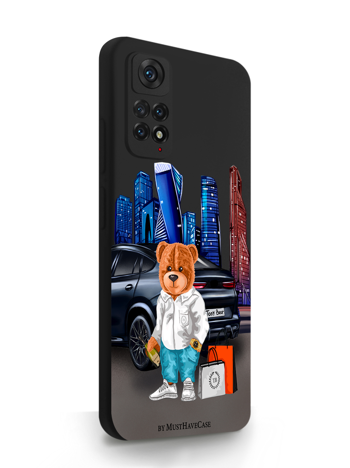 фото Чехол musthavecase для xiaomi redmi note 11 тони москва сити black