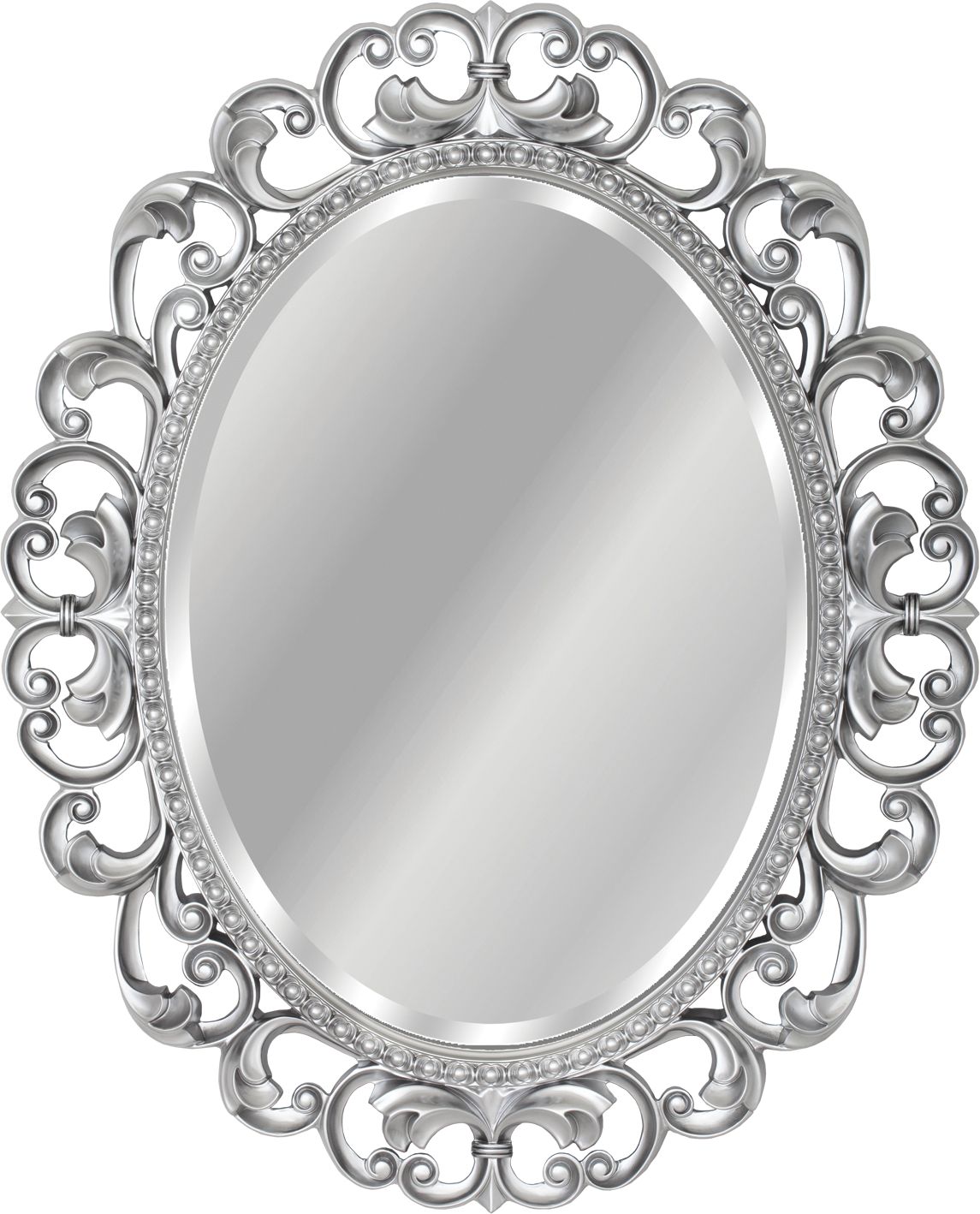 фото Зеркало tessoro "isabella" овальное без фацета 820х1020 арт. ts-107601-820-s серебро