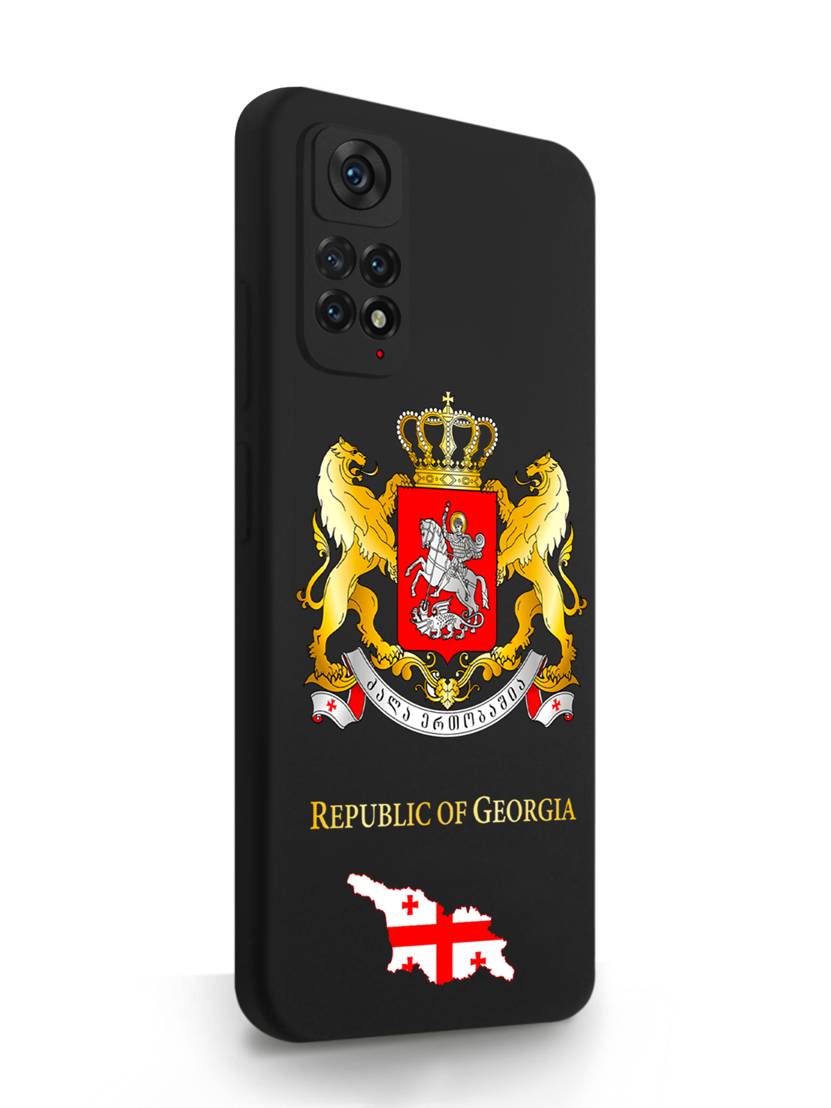 фото Чехол signumcase для xiaomi redmi note 11 герб грузии black