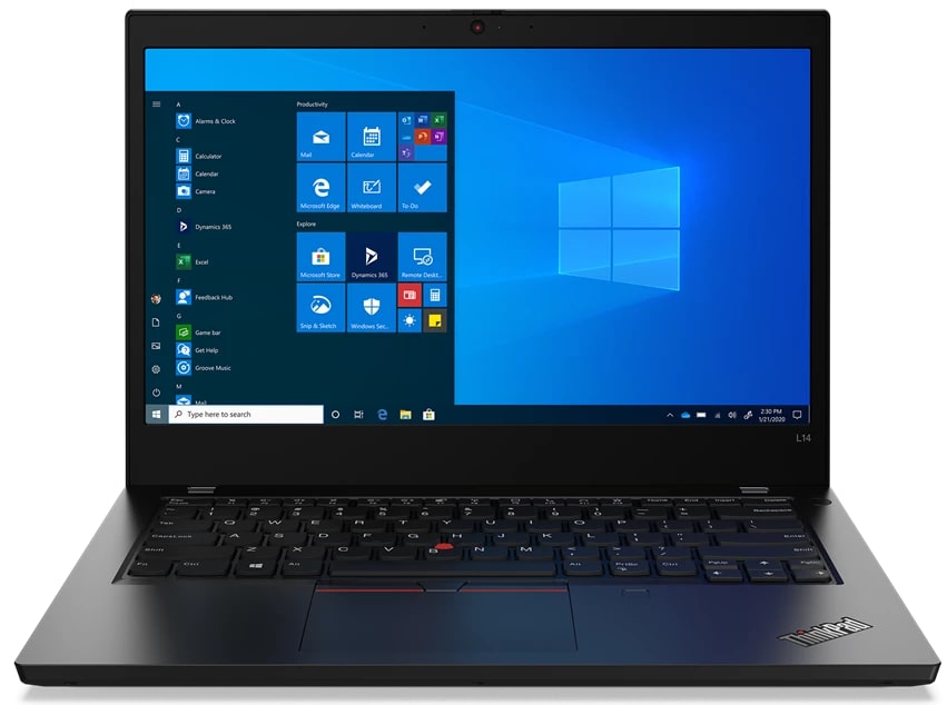 фото Ноутбук lenovo thinkpad l14 gen 1 black (20u5003drt)