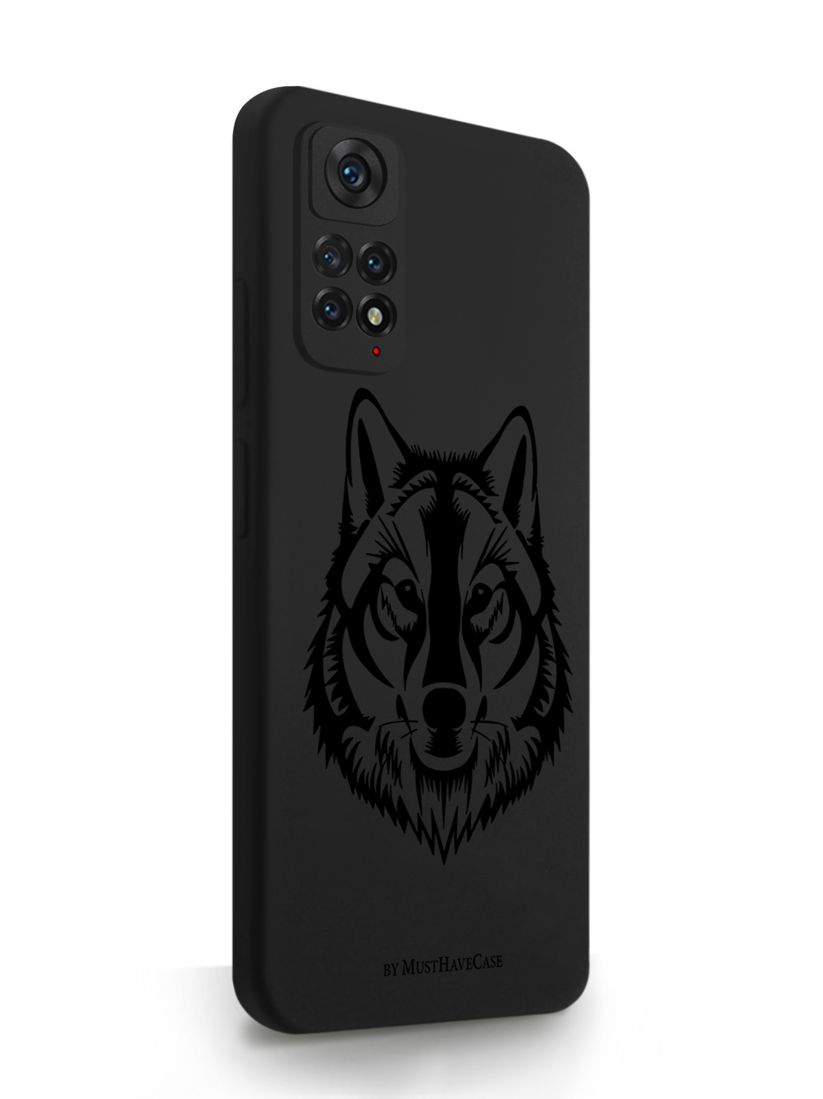 фото Чехол musthavecase для xiaomi redmi note 11 волк black