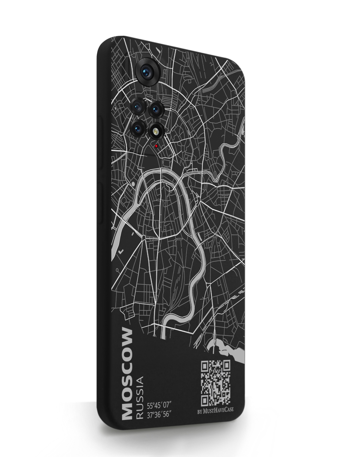 фото Чехол musthavecase для xiaomi redmi note 11 карта москвы black