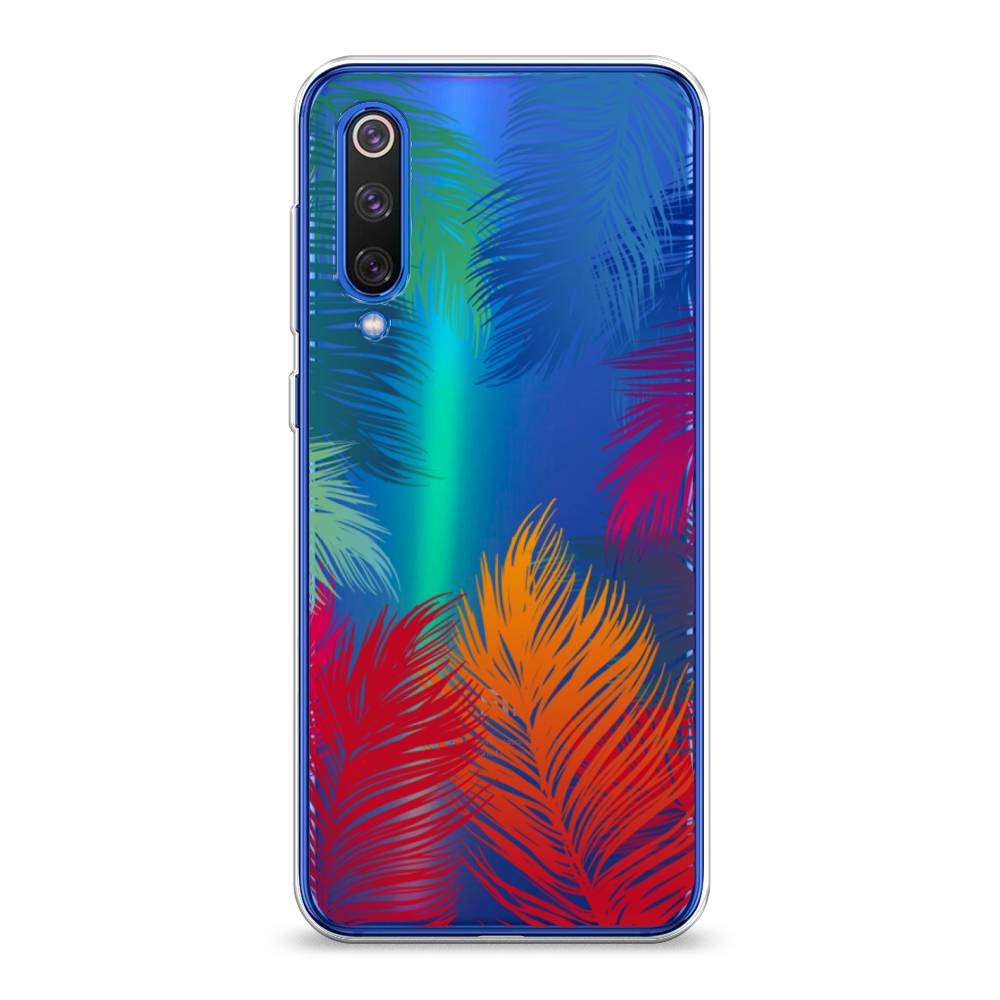 фото Силиконовый чехол "рамка из перьев" на xiaomi mi9 se awog