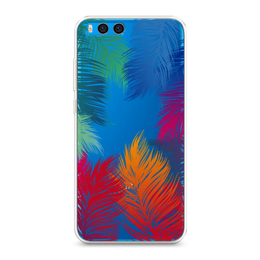 

Чехол Awog на Xiaomi Mi Note 3 "Рамка из перьев", Разноцветный, 32450-4
