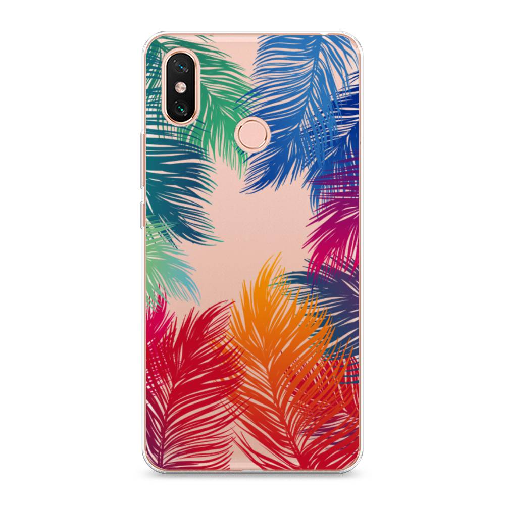 

Чехол Awog на Xiaomi Mi Max 3 "Рамка из перьев", Разноцветный, 34350-4