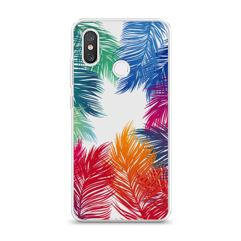 

Чехол Awog на Xiaomi Mi 8 "Рамка из перьев", Разноцветный, 33550-4
