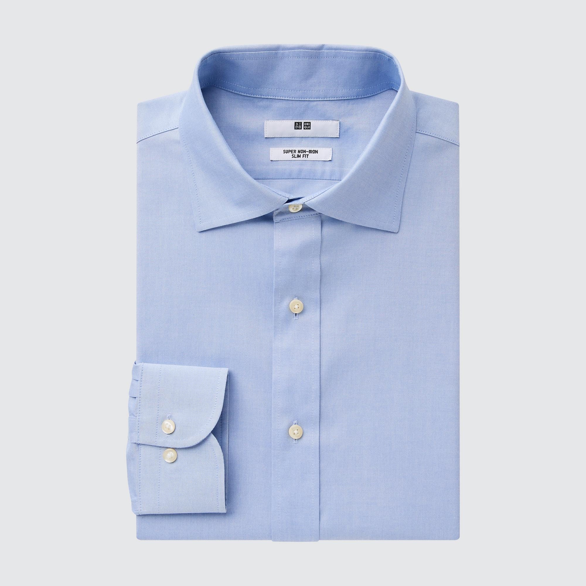 Рубашка мужская UNIQLO 448304COL60 синяя 2XL (доставка из-за рубежа)