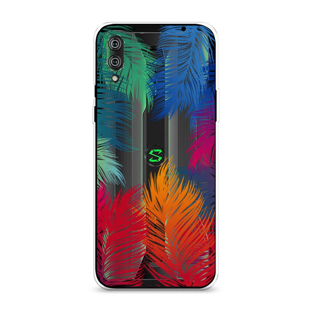 

Чехол Awog на Xiaomi Black Shark 2/2 Pro "Рамка из перьев", Разноцветный, 36450-4