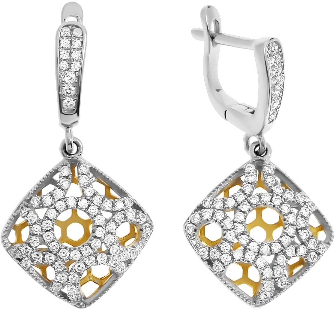 

Серьги из серебра с фианитом Balex Jewellery 2418910159, 2418910159