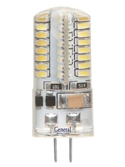Лампа светодиодная GENERAL G4 3Вт 12В SMD 4500К нейтральный