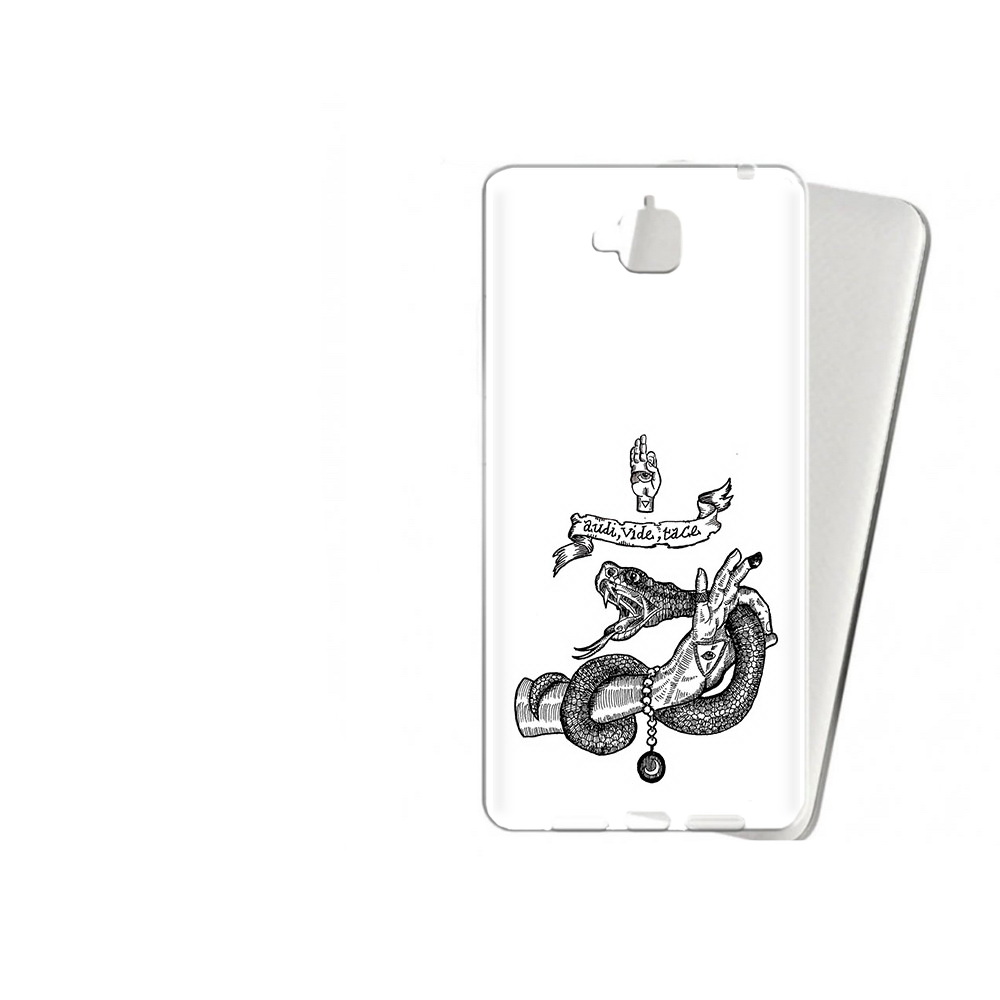 

Чехол MyPads Tocco для Huawei Enjoy 5 змея на руке рисунок (PT24942.37.366), Прозрачный, Tocco