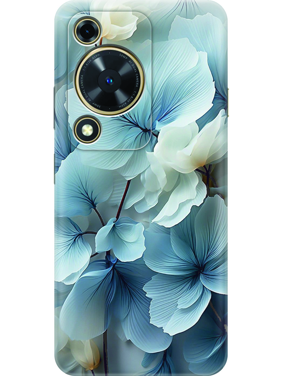 

Силиконовый чехол на Huawei nova Y72 с принтом "Бежево-голубые цветы", Прозрачный;бежевый;голубой, 785977822